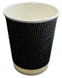 12 OZ RIPPLE CUP  BLACK