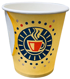 7 Oz WITH HANDLE PAPER CUP YELLOW AND BLUE 1X1000